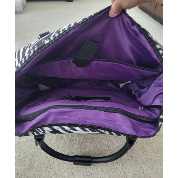 NWT Calpak Zany 21" Laptop   Carry On Luggage Bag Zebra 21X14X8.5" Easy Carry - Picture 4 of 11